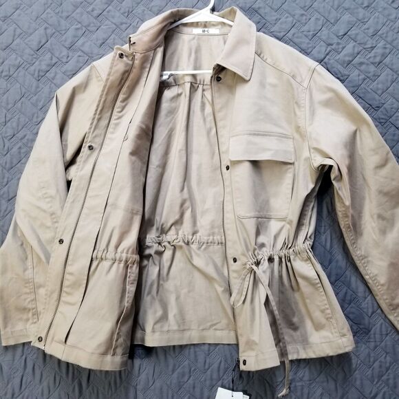 UNIQLO:C Cotton Blend Drawstring Jacket Cotton XL Brown New Cotton Blend - Picture 3 of 13